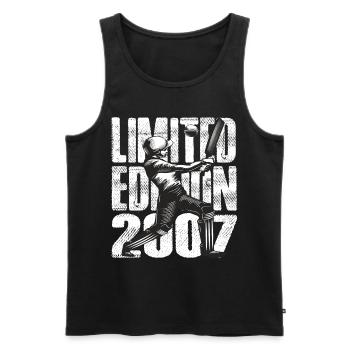 Limited Edition 2007 Limited Edition Cricket - Männer Premium Bio Tank Top - Schwarz - Vorne - Michal (187cm)