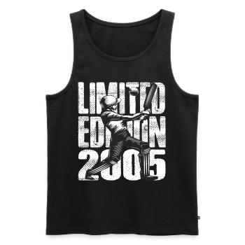 Limited Edition 2005 Limited Edition Cricket - Men's Premium Organic Tank Top - black - Front - Michal (187cm)