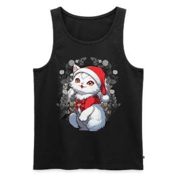 Chat, Conte De Fées, Personnage De Conte De Fées, Chats, Chat, Enfant - Débardeur bio Premium Homme - noir - Devant - AI Model Male 178 light (178cm)