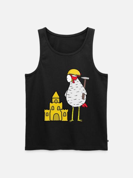 Håndværker Kylling Sandslot Byggeplads Byggemand - Herre Premium økologisk tanktop - sort