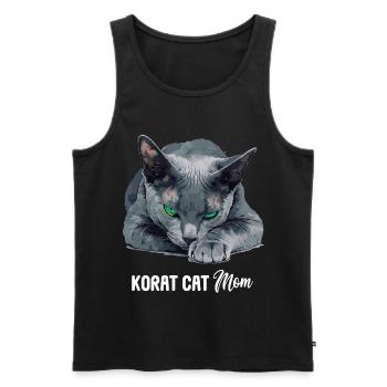 Korat Chaton Korat Chat - Débardeur bio Premium Homme - noir - Devant - Michal (187cm)