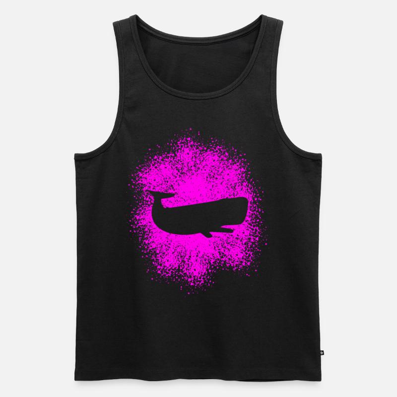Pottwal Ocean Schützer - Männer Premium Bio Tank Top - Schwarz