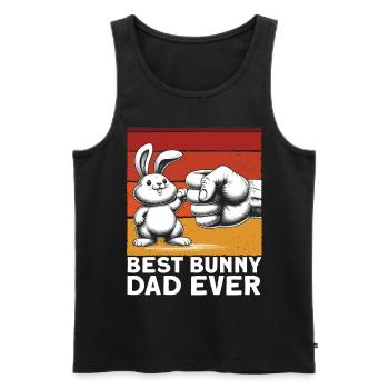 Best Bunny Dad Ever - Men's Premium Organic Tank Top - black - Front - AI Model Male 178 light (178cm)
