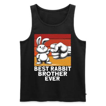 Best Bunny Grandpa Ever - Men's Premium Organic Tank Top - black - Front - AI Model Male 178 light (178cm)