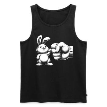 Meilleurs amis lapin poing - Débardeur bio Premium Homme - noir - Devant - Michal (187cm)