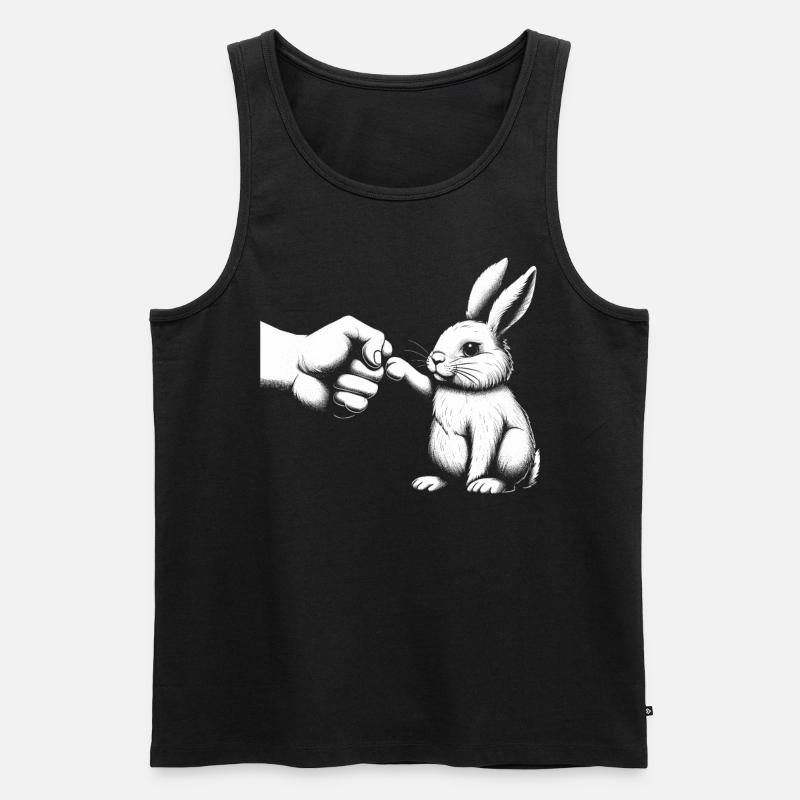Hasenfaust Beste Freunde - Männer Premium Bio Tank Top - Schwarz