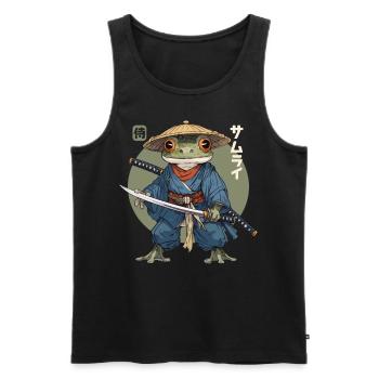 Samurai Frog Kawaii Japanische Ninja Frosch - Männer Premium Bio Tank Top - Schwarz - Vorne - AI Model Male 178 light (178cm)