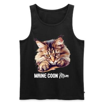 Maine Coon Kitten Maine Coon Cat - Men's Premium Organic Tank Top - black - Front - AI Model Male 178 light (178cm)