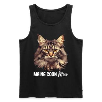 Maine Coon Kitten Maine Coon Cat - Men's Premium Organic Tank Top - black - Front - AI Model Male 178 light (178cm)