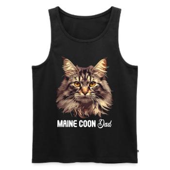 Maine Coon Kitten Maine Coon Cat - Men's Premium Organic Tank Top - black - Front - AI Model Male 178 light (178cm)