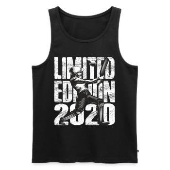 Limited Edition 2020 Limited Edition Cricket - Männer Premium Bio Tank Top - Schwarz - Vorne - Michal (187cm)