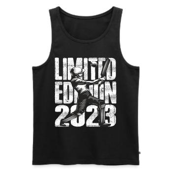 Édition limitée 2023 Édition limitée Cricket - Débardeur bio Premium Homme - noir - Devant - Michal (187cm)