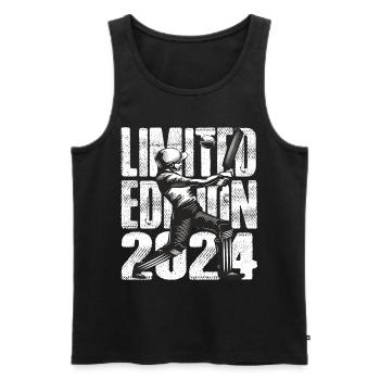Édition limitée 2024 Édition limitée Cricket - Débardeur bio Premium Homme - noir - Devant - AI Model Male 178 light (178cm)