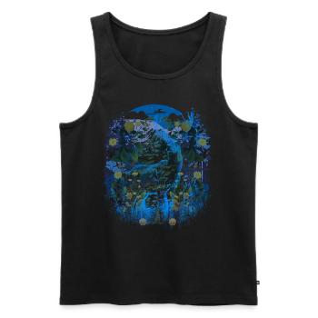Vintage rétro cerf Nature Woodland Animal Woodland - Débardeur bio Premium Homme - noir - Devant - Michal (187cm)