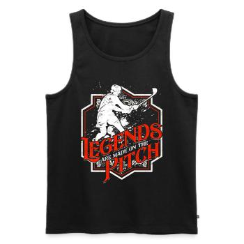 Les légendes du hurling se font sur le terrain - Débardeur bio Premium Homme - noir - Devant - Michal (187cm)