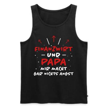 Finanzwirt Spruch Job Lustiges Finanzwirt Geschenk - Männer Premium Bio Tank Top - Schwarz - Vorne - Michal (187cm)