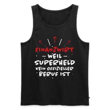 Finanzwirt Spruch Job Lustiges Finanzwirt Geschenk - Männer Premium Bio Tank Top - Schwarz - Vorne - Michal (187cm)