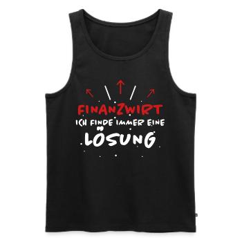Finanzwirt Spruch Job Lustiges Finanzwirt Geschenk - Männer Premium Bio Tank Top - Schwarz - Vorne - Michal (187cm)