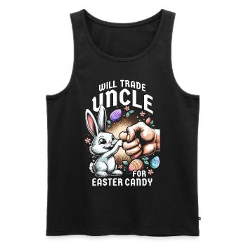 Will Trade Uncle For Easter Candy - Men's Premium Organic Tank Top - black - Front - Michal (187cm)