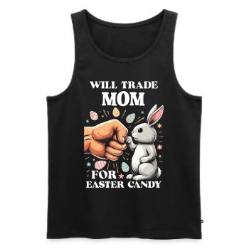 Will Trade Mom For Easter Candy - Men's Premium Organic Tank Top - black - Front - Michal (187cm)