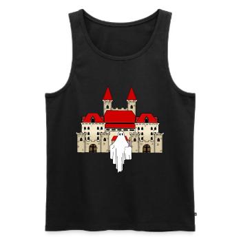 Castle Ghost Spooky Spooky Midnight Haunted - Men's Premium Organic Tank Top - black - Front - AI Model Male 178 light (178cm)