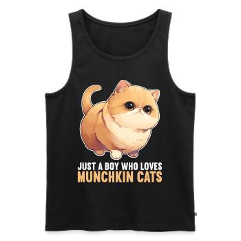 Munchkin Kätzchen Munchkin Katze - Männer Premium Bio Tank Top - Schwarz - Vorne - AI Model Male 178 light (178cm)