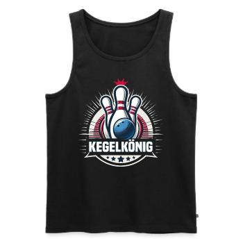 Bowling King Skittles Bowling Club Design pour le bowling - Débardeur bio Premium Homme - noir - Devant - Michal (187cm)
