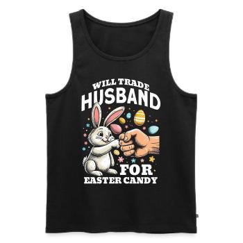 Will Trade Husband For Easter Candy - Men's Premium Organic Tank Top - black - Front - Michal (187cm)