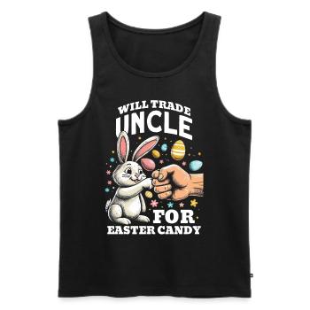 Will Trade Uncle For Easter Candy - Men's Premium Organic Tank Top - black - Front - Michal (187cm)