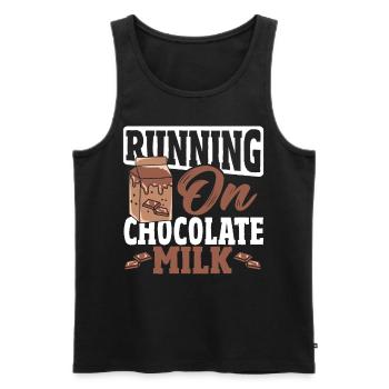 Double Choc Cocoa Drink Milk Chocolate Milk - Men's Premium Organic Tank Top - black - Front - AI Model Male 178 light (178cm)