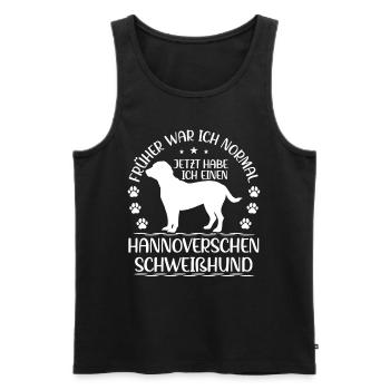 Hanoverian scent hound used to be normal - Men's Premium Organic Tank Top - black - Front - AI Model Male 178 light (178cm)