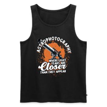 Astrophotography Astrophotographer - Men's Premium Organic Tank Top - black - Front - AI Model Male 178 light (178cm)