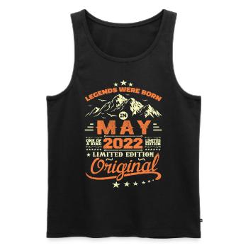 Mai 2022 Jahrgang Geboren im Mai 2022 Geburtstag Mai - Männer Premium Bio Tank Top - Schwarz - Vorne - Michal (187cm)