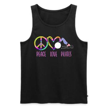 Pilates Instructor Teacher Peace - Männer Premium Bio Tank Top - Schwarz - Vorne - AI Model Male 178 light (178cm)