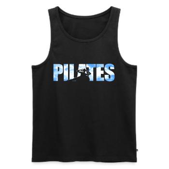 Pilates Instructor Teacher Pilates - Männer Premium Bio Tank Top - Schwarz - Vorne - AI Model Male 178 light (178cm)