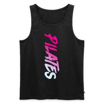 Pilates Instructor Teacher Pilates - Männer Premium Bio Tank Top - Schwarz - Vorne - AI Model Male 178 light (178cm)