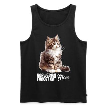Norwegian Forest Cat Norwegische Waldkatze - Männer Premium Bio Tank Top - Schwarz - Vorne - AI Model Male 178 light (178cm)