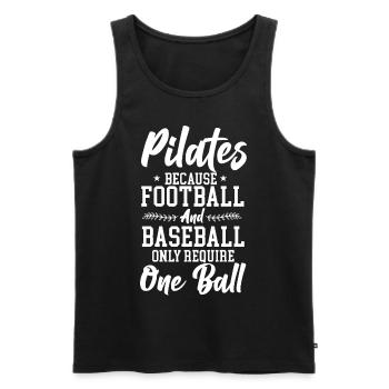 Pilates Instructor Teacher Pilates - Männer Premium Bio Tank Top - Schwarz - Vorne - AI Model Male 178 light (178cm)