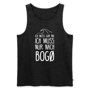 Bogo I dänische Insel Motiv für Dänen - Männer Premium Bio Tank Top - Schwarz - Vorne - Michal (187cm)
