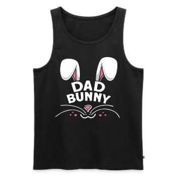 Dad Bunny - Männer Premium Bio Tank Top - Schwarz - Vorne - Michal (187cm)