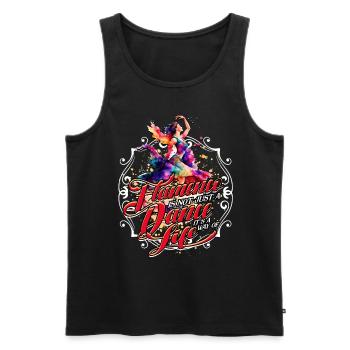 Flamenco Le flamenco n’est pas qu’une danse - Débardeur bio Premium Homme - noir - Devant - AI Model Male 178 light (178cm)