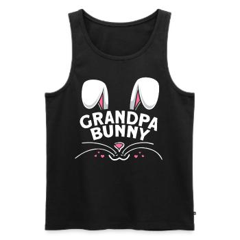 Grandpa Bunny - Men's Premium Organic Tank Top - black - Front - AI Model Male 178 light (178cm)