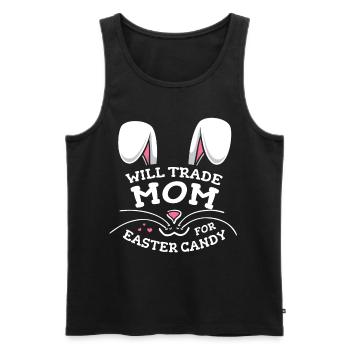 Will Trade Mom For Easter Candy - Men's Premium Organic Tank Top - black - Front - AI Model Male 178 light (178cm)