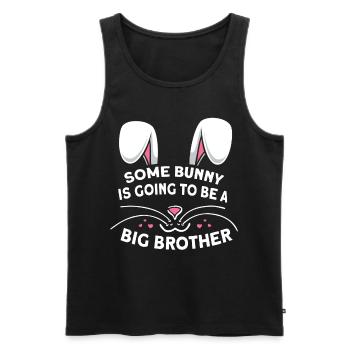Some Bunny Is Going To Be A Big Brother - Men's Premium Organic Tank Top - black - Front - Michal (187cm)