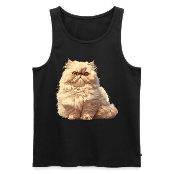Persian Cat Perserkatze - Männer Premium Bio Tank Top - Schwarz - Vorne - Michal (187cm)