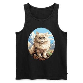 Persian Cat Perserkatze - Männer Premium Bio Tank Top - Schwarz - Vorne - Michal (187cm)