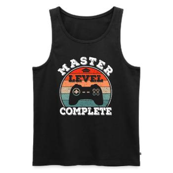 Master Abschluss Absolvent BWL Student Studium - Männer Premium Bio Tank Top - Schwarz - Vorne - AI Model Male 178 light (178cm)