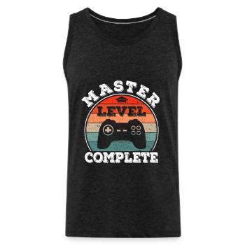 Master Abschluss Absolvent BWL Student Studium - Männer Premium Bio Tank Top - Anthrazit - Vorne - Alexander (188cm)
