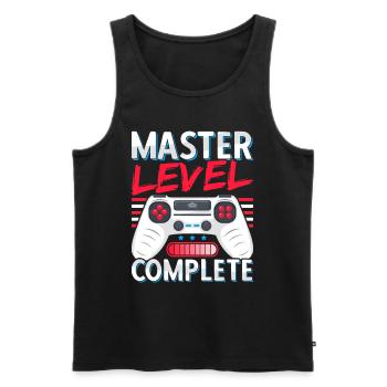 Master Abschluss Absolvent BWL Student Studium - Männer Premium Bio Tank Top - Schwarz - Vorne - AI Model Male 178 light (178cm)