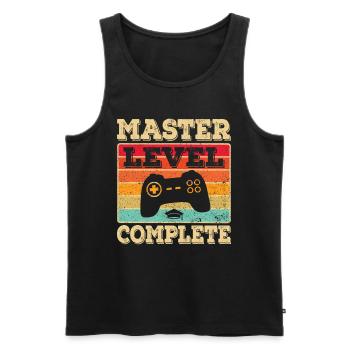 Master Abschluss Absolvent BWL Student Studium - Männer Premium Bio Tank Top - Schwarz - Vorne - AI Model Male 178 light (178cm)